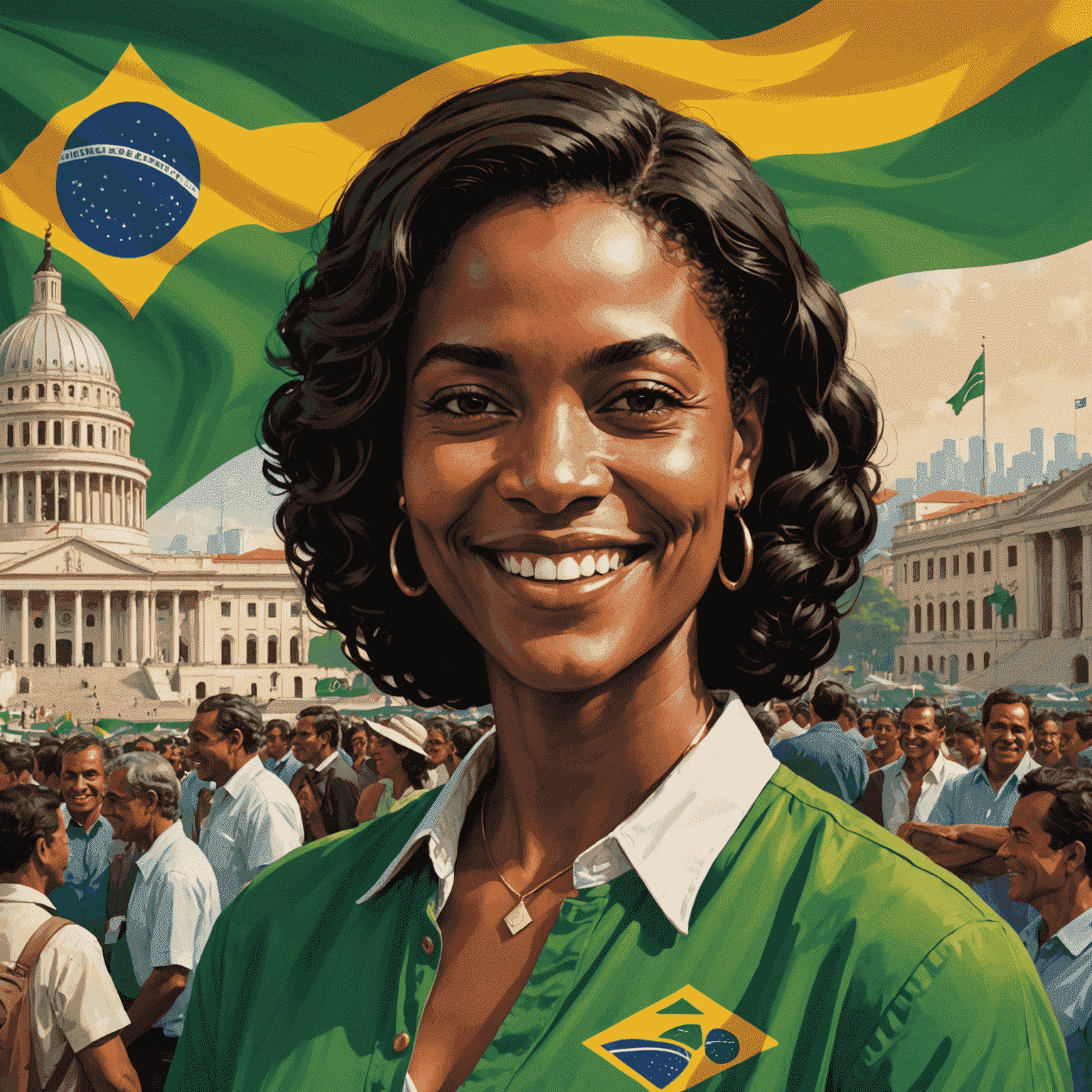 Capa do livro de Simone Tebet, mostrando a autora sorrindo em um fundo que representa o Congresso Nacional do Brasil